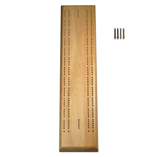 Competition Cribbage Set - Solid Wood Sprint 2 Track Board w/Pegs